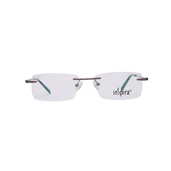 Inspira 4216D Frame Gun Metal Unisex RimLess Metal Frame — Gun Metal frame — view 2