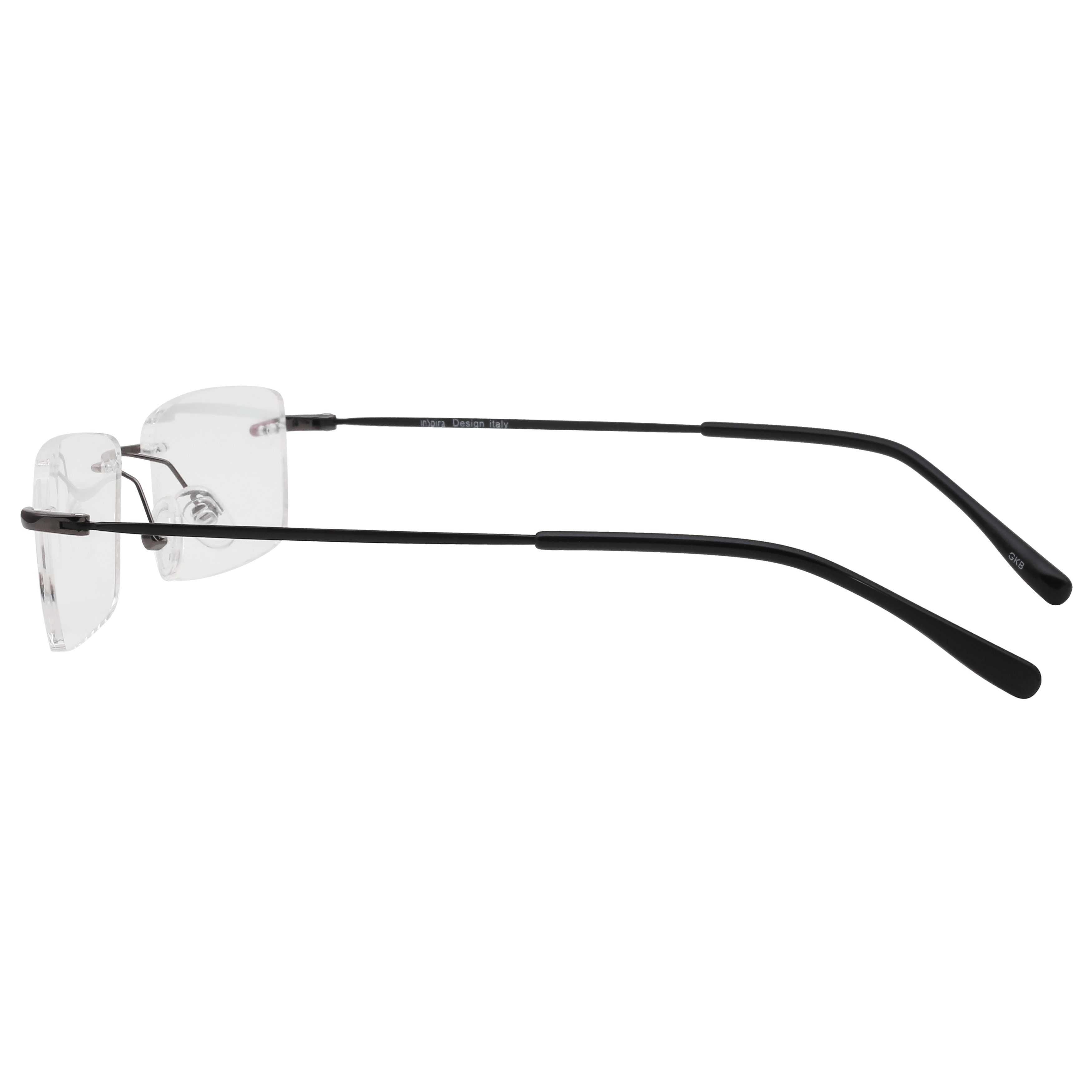 Inspira 4216D Frame Gun Metal Unisex RimLess Metal Frame — Gun Metal frame — view 6