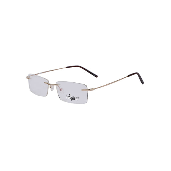 Inspira 4216D Frame Gold Unisex RimLess Metal Frame — Gold frame — view 1