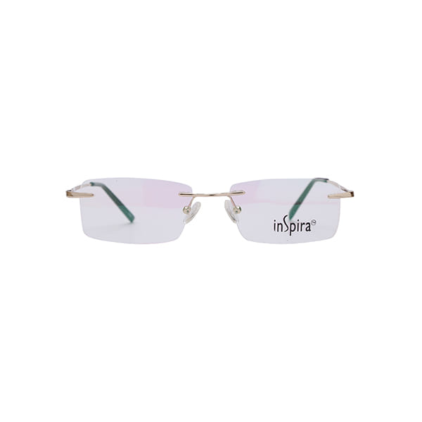 Inspira 4216D Frame Gold Unisex RimLess Metal Frame — Gold frame — view 2
