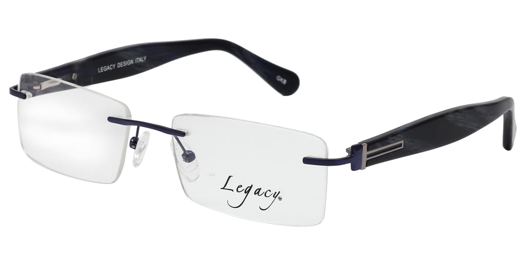 Inspira L9119R Frame Blue Male RimLess Shell Frame — Blue frame — view 2