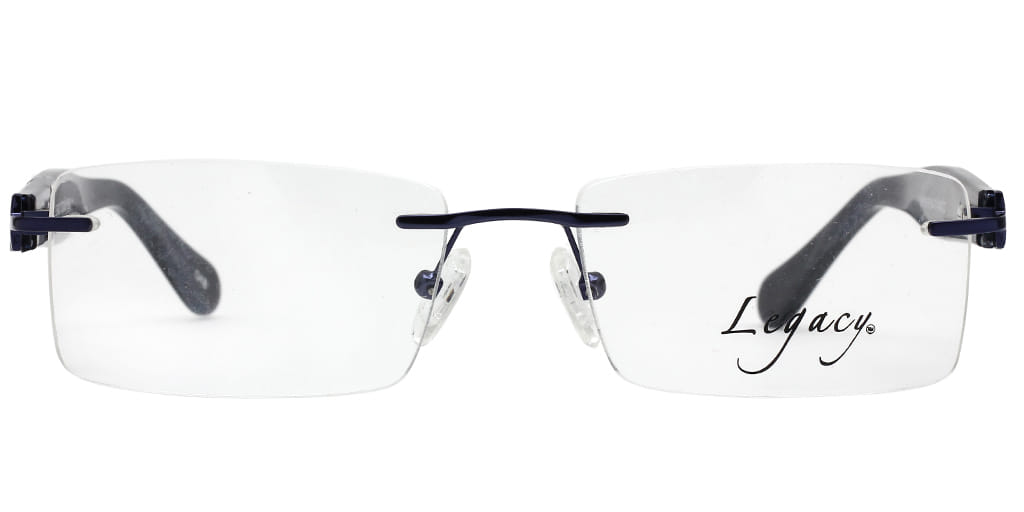 Inspira L9119R Frame Blue Male RimLess Shell — Blue frame