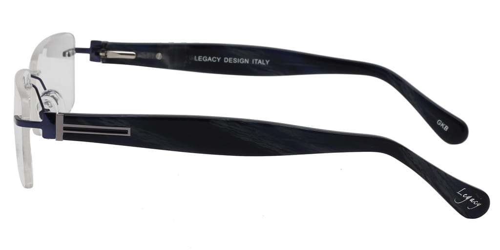 Inspira L9119R Frame Blue Male RimLess Shell Frame — Blue frame — view 4