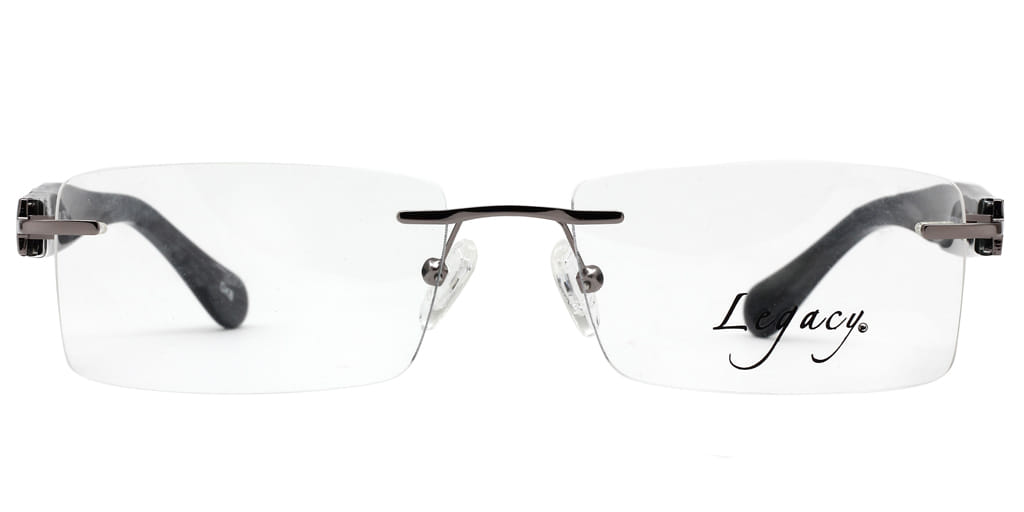Inspira L9119R Frame Gun Metal Male RimLess Shell — Gun Metal frame