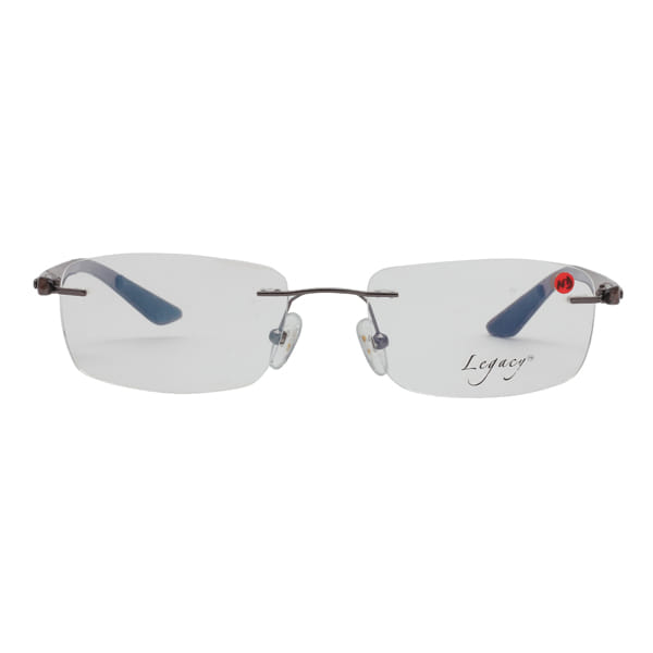 Inspira 1617SZ Frame Gun Metal Unisex RimLess Carbon Fiber Frame — Gun Metal frame — view 3