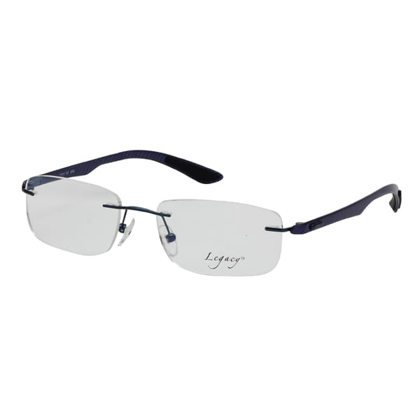 Inspira 1617SZ Frame Blue Unisex RimLess Carbon Fiber — Blue frame