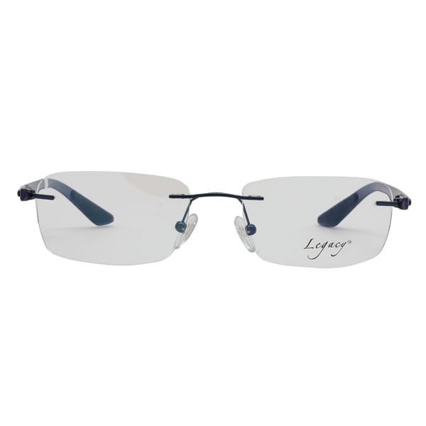 Inspira 1617SZ Frame Blue Unisex RimLess Carbon Fiber Frame — Blue frame — view 3