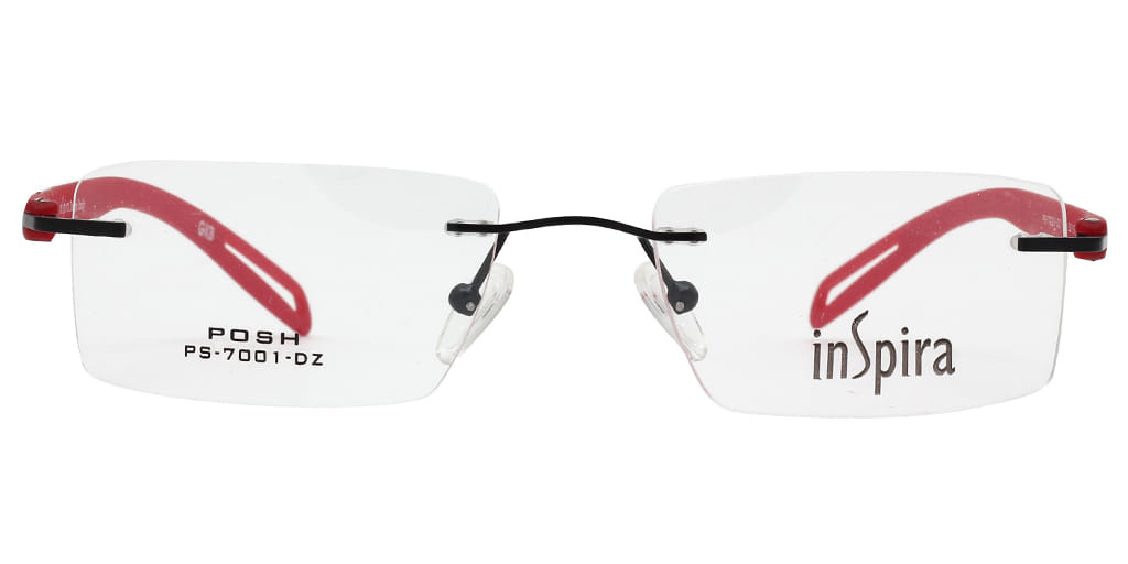 Inspira PS-7001 Frame Black Unisex RimLess Shell — Black frame