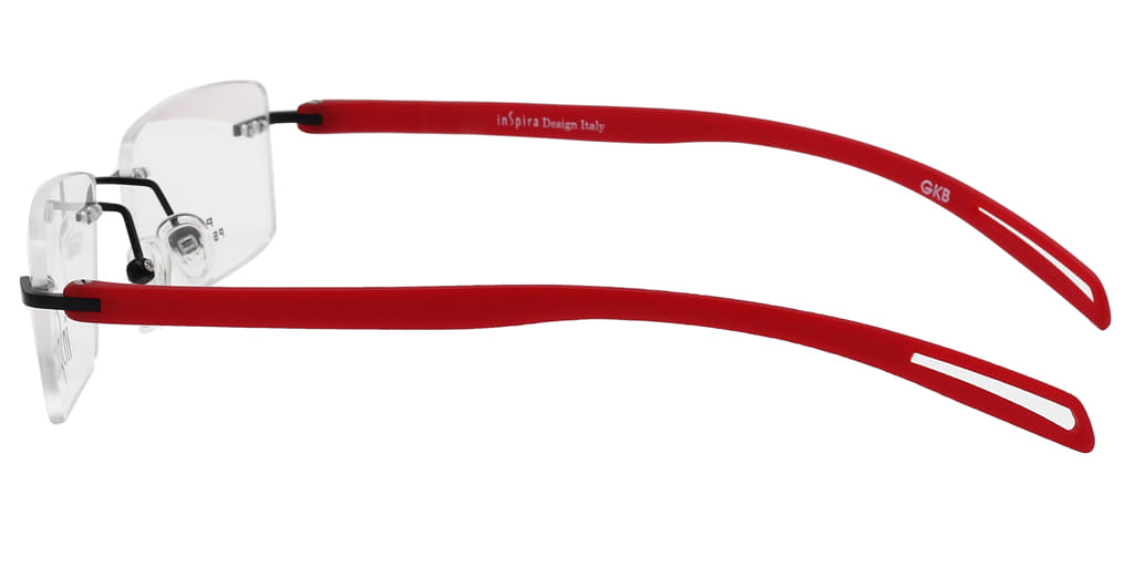 Inspira PS-7001 Frame Black Unisex RimLess Shell Frame — Black frame — view 4