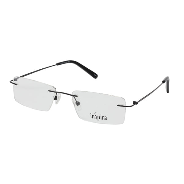 Inspira 0416B Frame Black Unisex RimLess Metal — Black frame