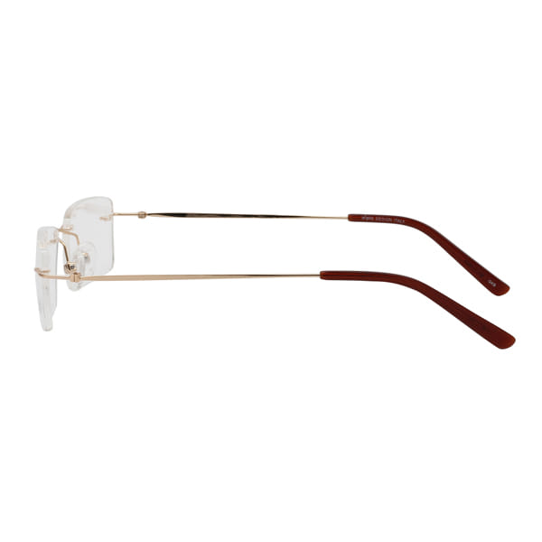 Inspira 0416B Frame Gold Unisex RimLess Metal Frame — Gold frame — view 4