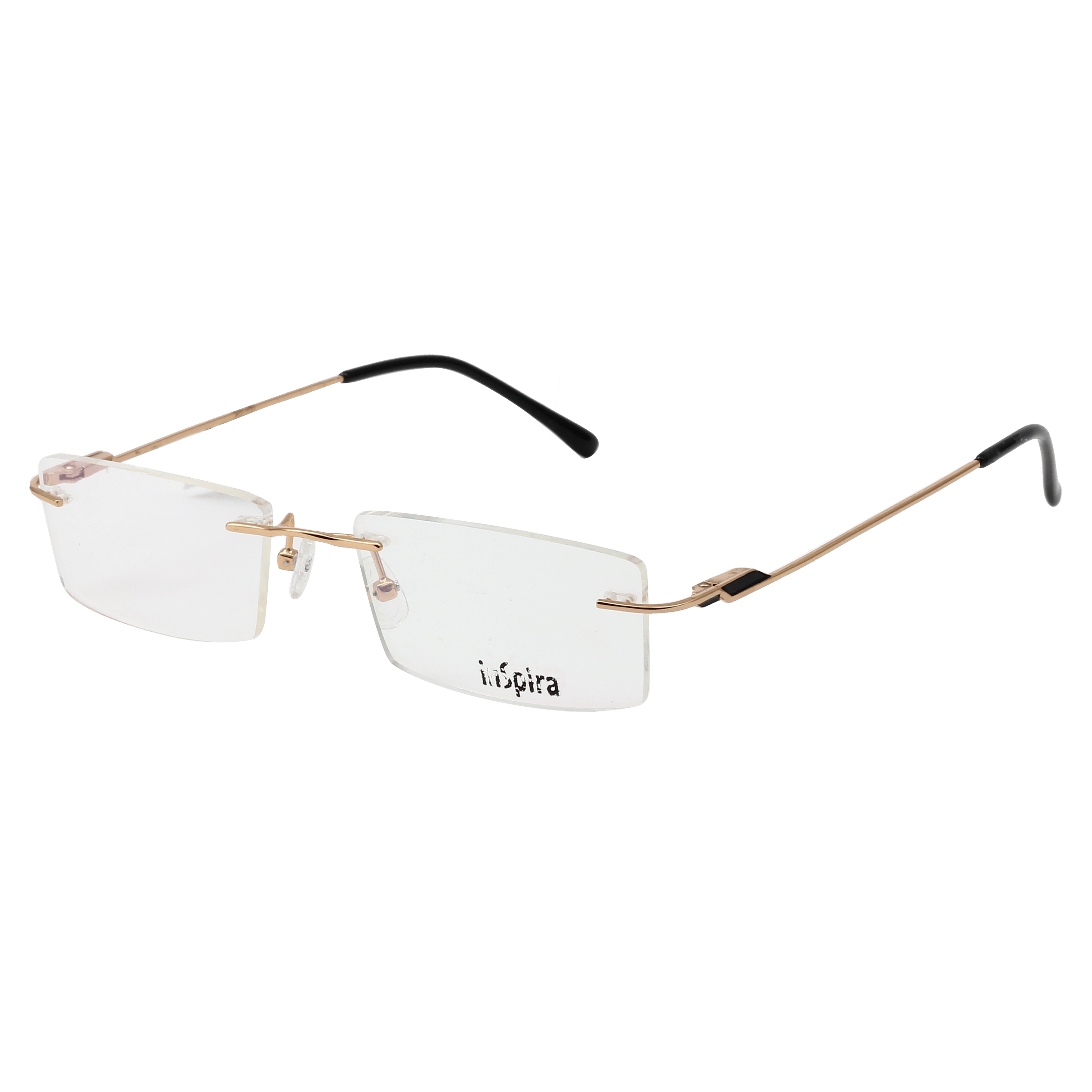 Inspira 2053 Frame Gold Unisex RimLess Metal — Gold frame