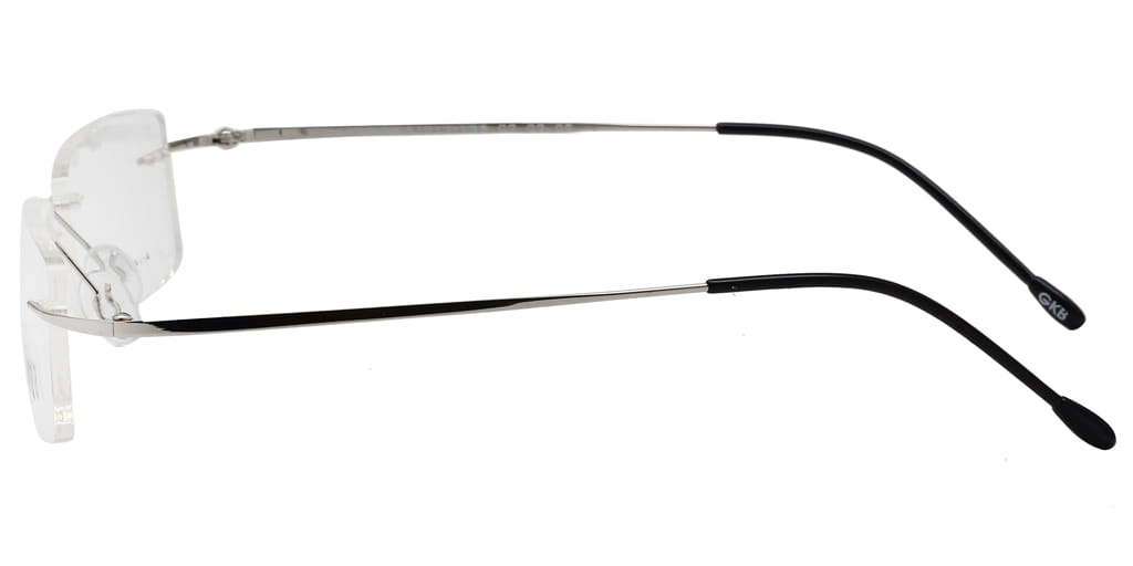 Inspira A-14603 Frame Silver Unisex RimLess Metal Frame — Silver frame — view 4