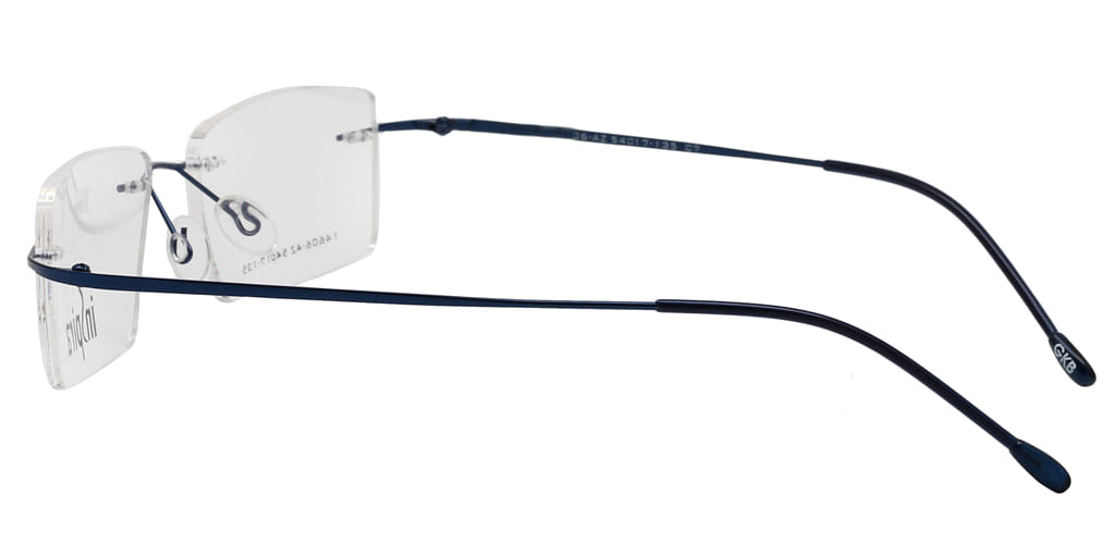 Inspira 14606-AZ Frame Blue Unisex RimLess Metal Frame — Blue frame — view 4