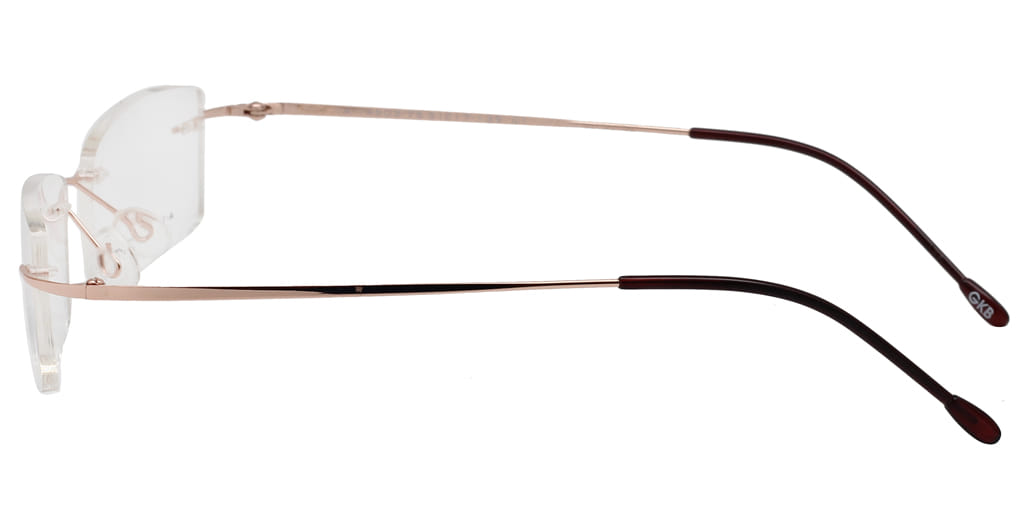 Inspira A-14603 Frame Gold Unisex RimLess Metal Frame — Gold frame — view 4