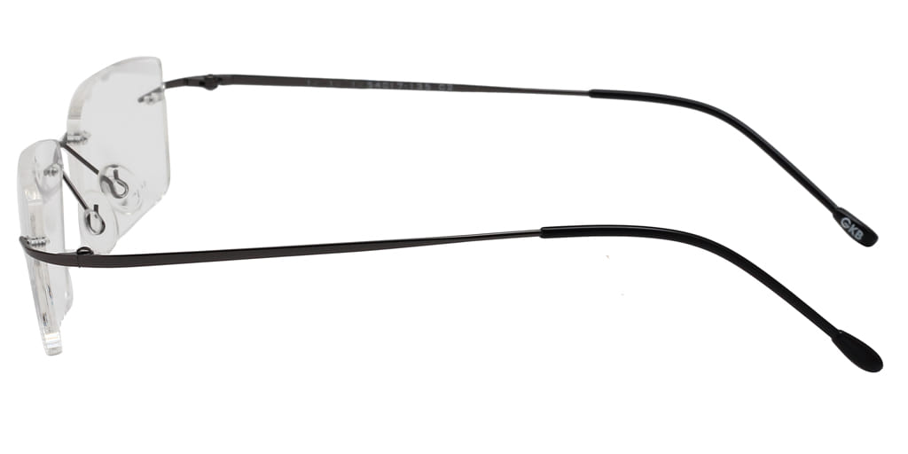 Inspira 14606-AZ Frame Gun Metal Unisex RimLess Metal Frame — Gun Metal frame — view 4