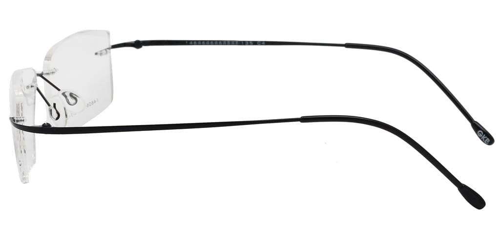 Inspira 14606-AZ Frame Black Unisex RimLess Metal Frame — Black frame — view 4