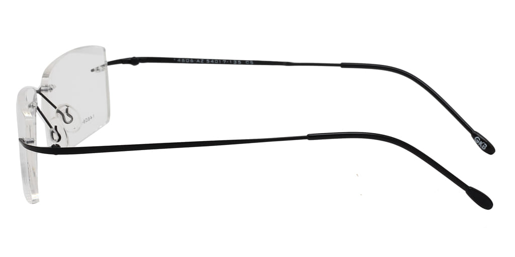 Inspira 14606-AZ Frame Black Unisex RimLess Metal Frame — Black frame — view 4