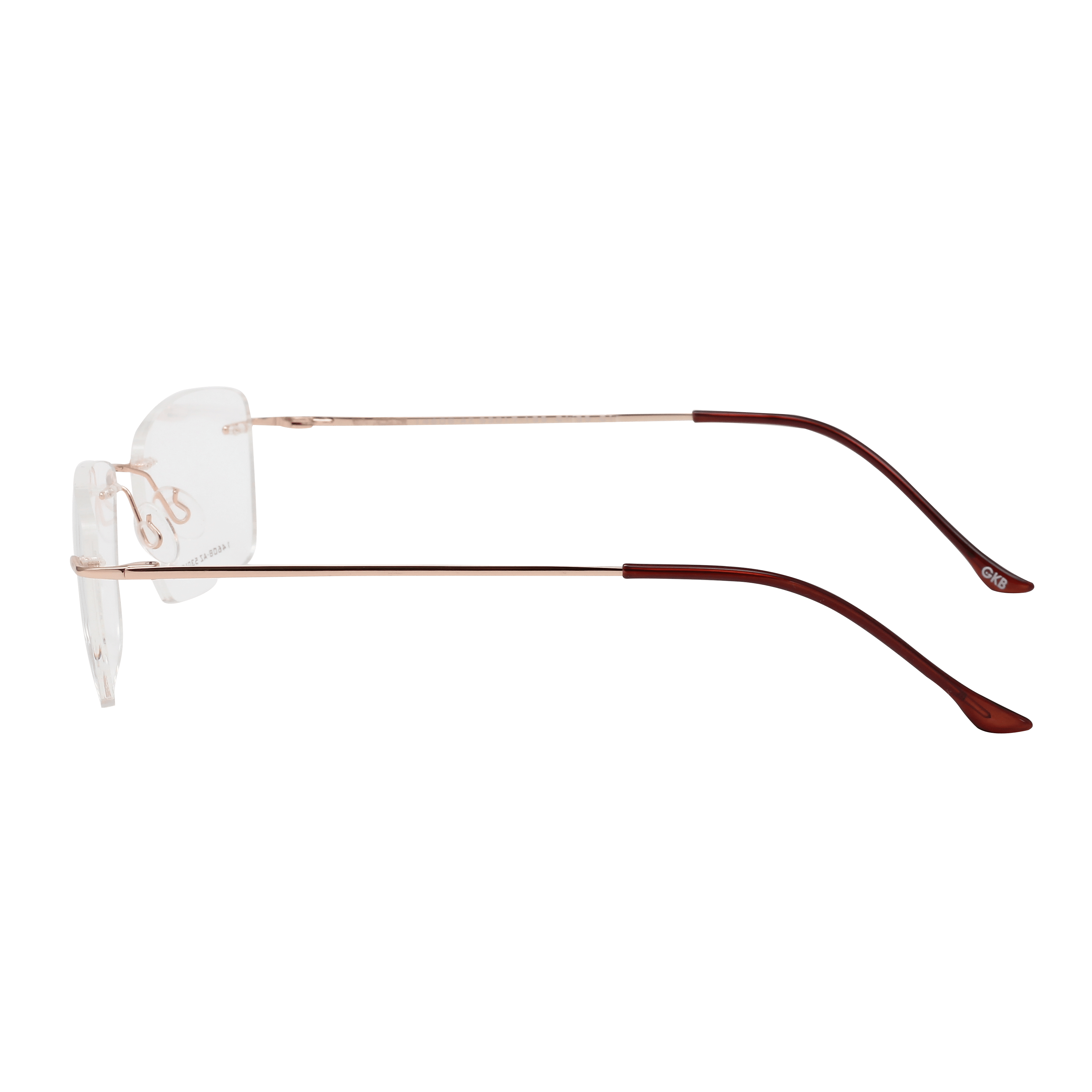 Inspira 14608-AZ Frame Gold Unisex RimLess Metal Frame — Gold frame — view 3