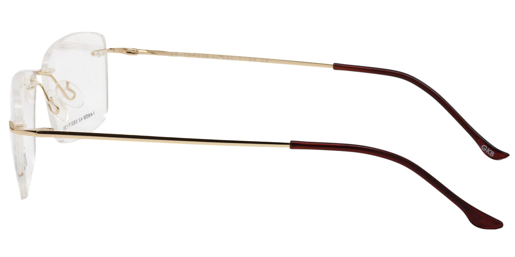 Inspira 14608-AZ Frame Gold Unisex RimLess Metal Frame — Gold frame — view 4
