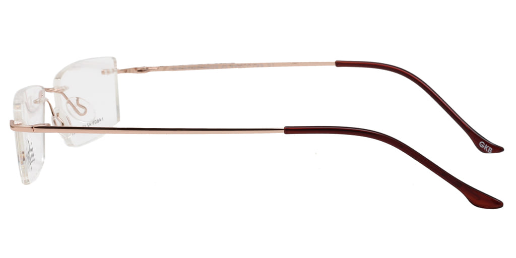 Inspira 14609-AZ Frame Gold Unisex RimLess Metal Frame — Gold frame — view 4