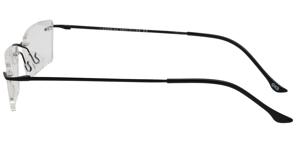 Inspira 14609-AZ Frame Black Unisex RimLess Metal Frame — Black frame — view 4