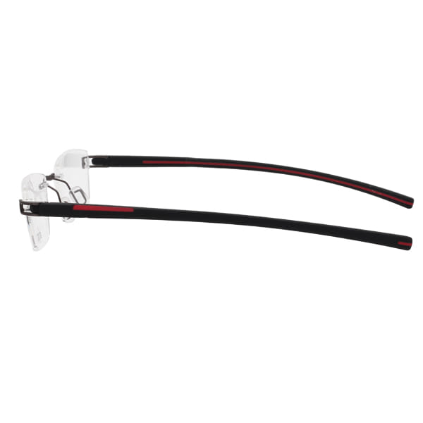 Inspira I9424 Frame Gun Metal Unisex RimLess Rubber Frame — view 4