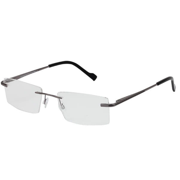 Inspira 0918D Frame Gun Metal Unisex RimLess Metal — Black frame