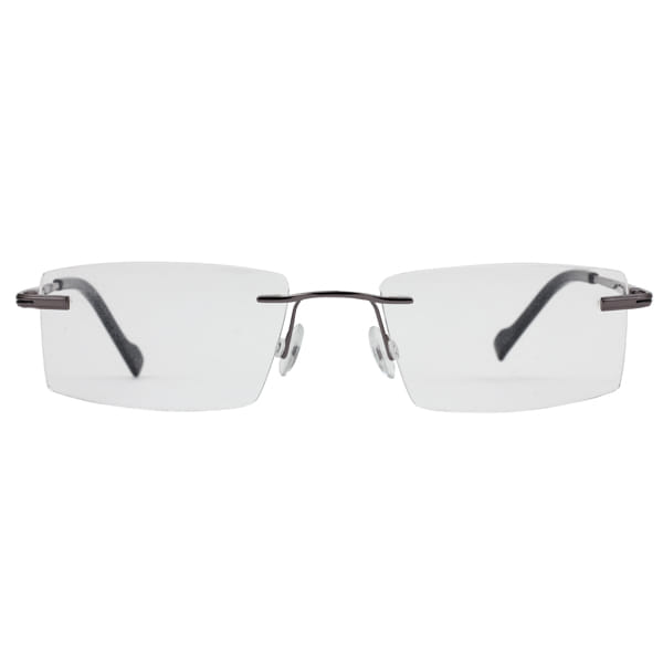 Inspira 0918D Frame Gun Metal Unisex RimLess Metal — Black frame
