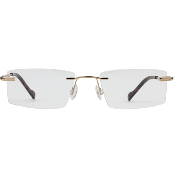 Inspira 0918D Frame Gold Unisex RimLess Metal — Black frame