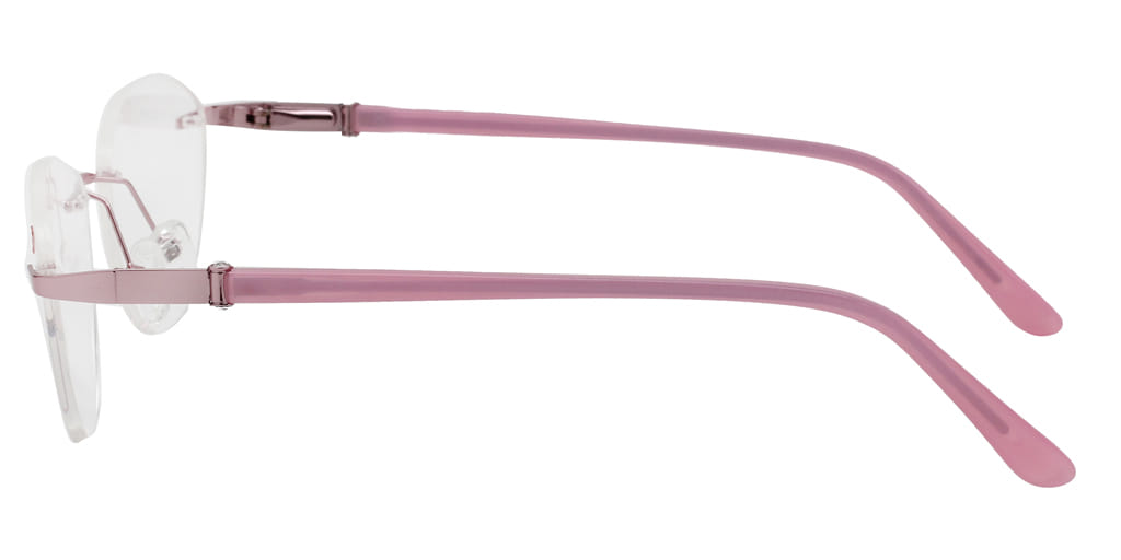 Inspira 2518G Frame Pink Female RimLess Metal Frame — view 4