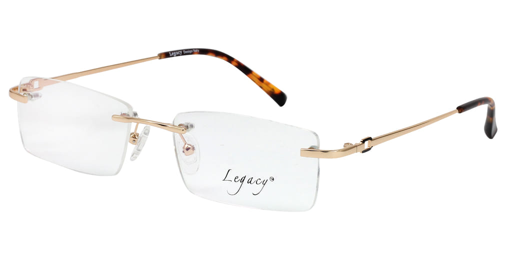Inspira 5018D Frame Gold Unisex RimLess Metal Frame — Gold frame — view 2