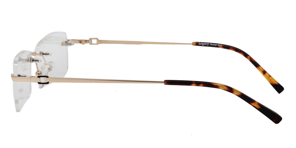 Inspira 5018D Frame Gold Unisex RimLess Metal Frame — Gold frame — view 4