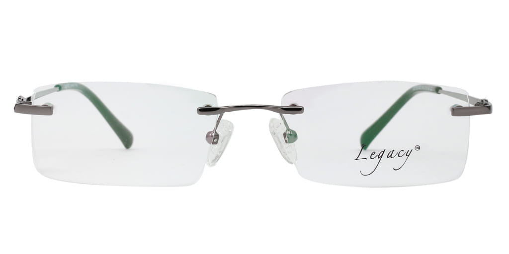 Inspira 5018D Frame Gun Metal Unisex RimLess Metal Frame — Gun Metal frame — view 3