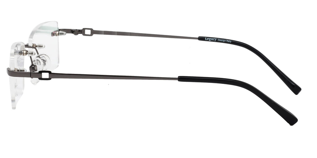 Inspira 5018D Frame Gun Metal Unisex RimLess Metal Frame — Gun Metal frame — view 4