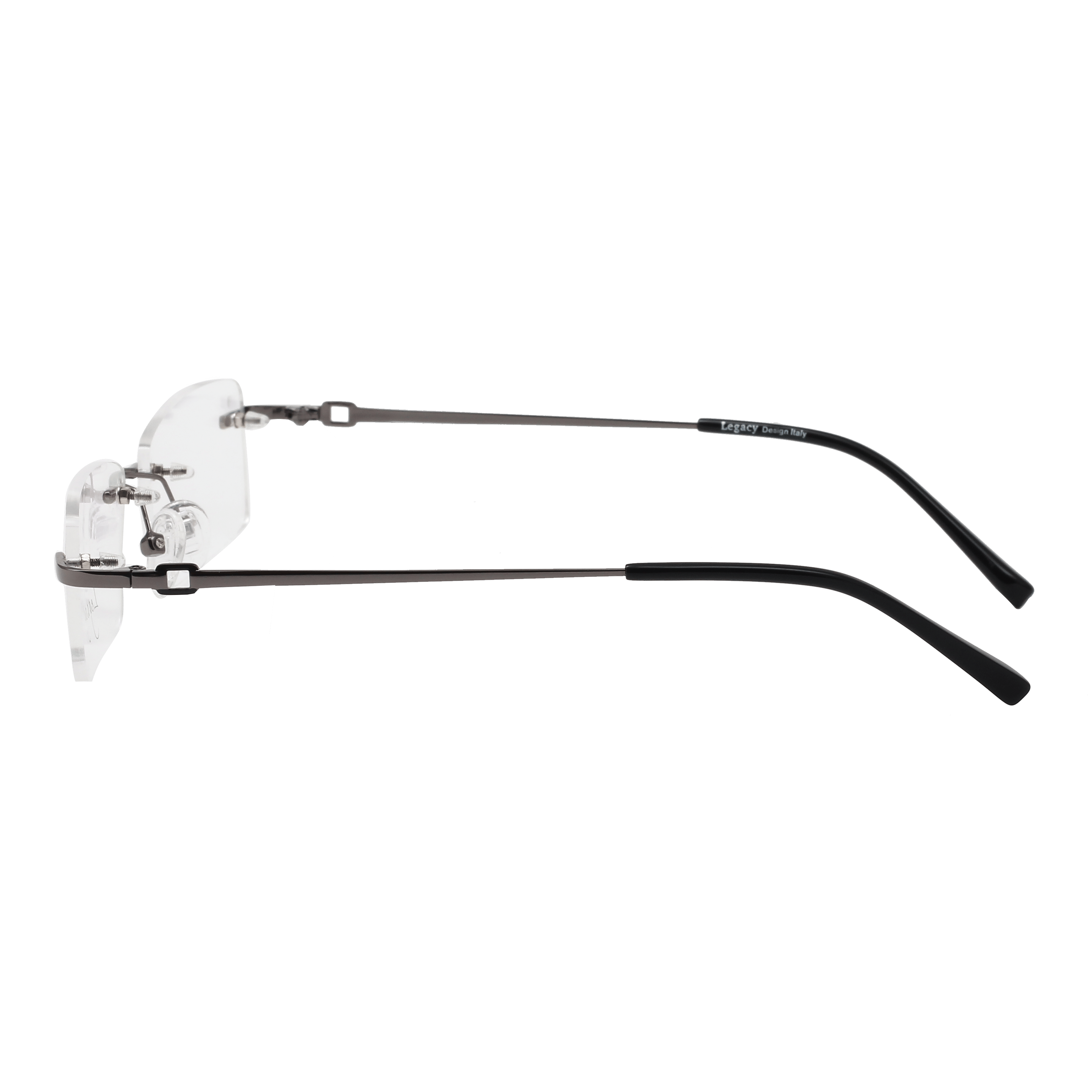 Inspira 5018D Frame Gun Metal Unisex RimLess Metal Frame — Gun Metal frame — view 6