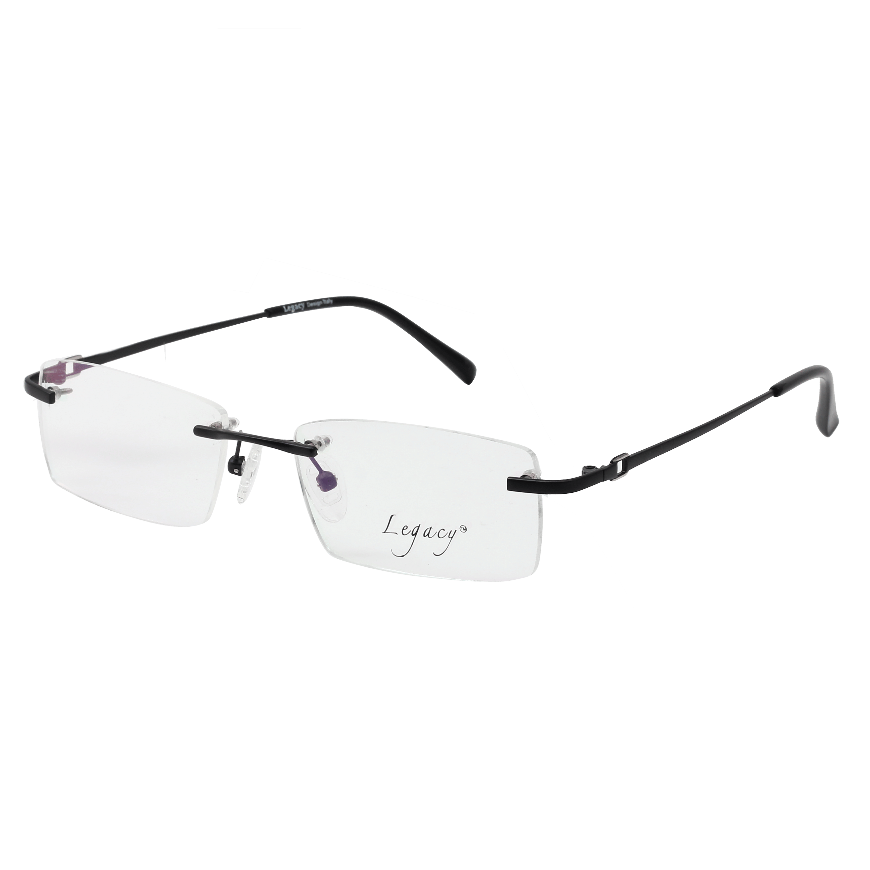 Inspira 5018D Frame Black Unisex RimLess Metal — Black frame
