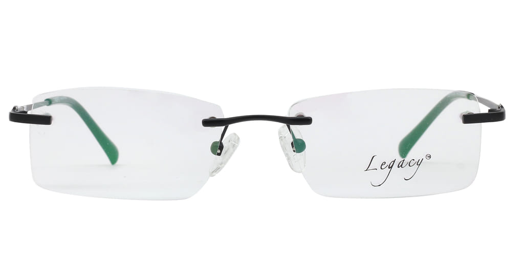Inspira 5018D Frame Black Unisex RimLess Metal Frame — Black frame — view 3