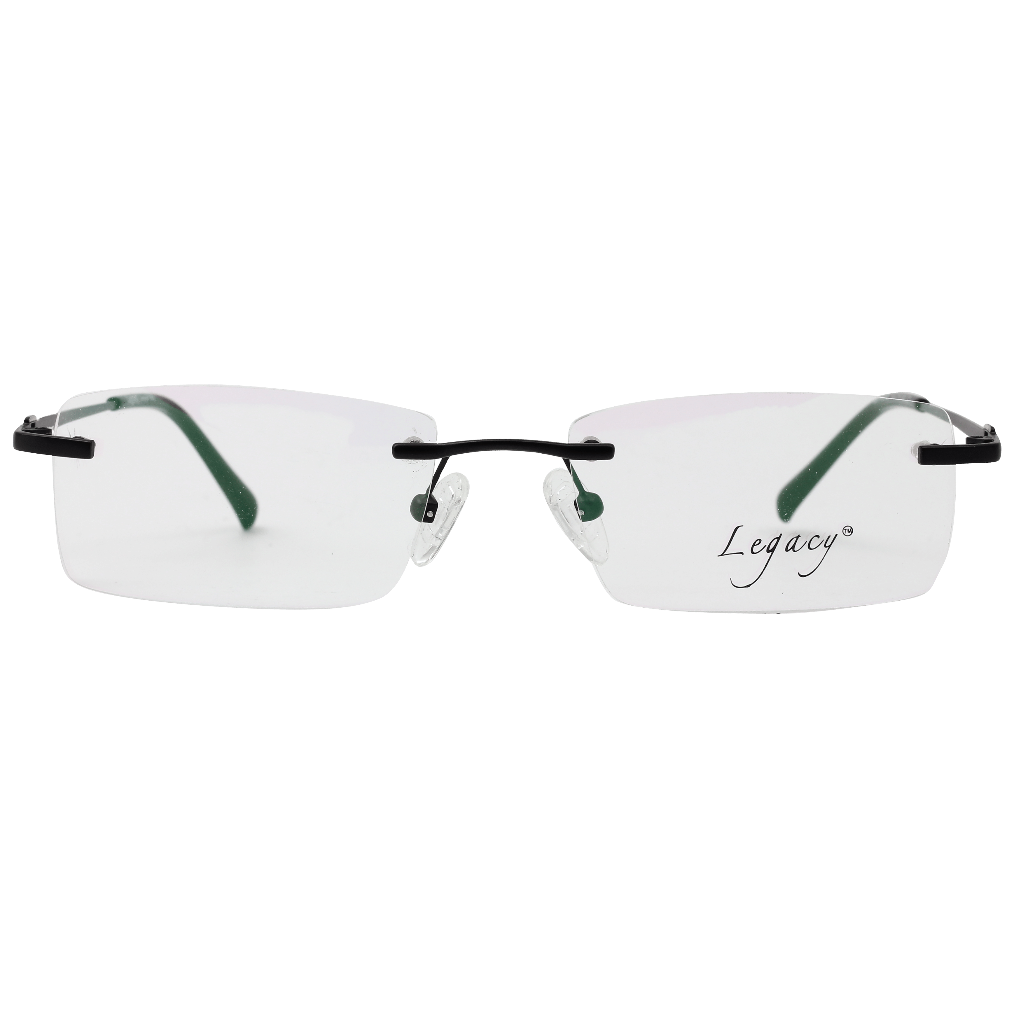 Inspira 5018D Frame Black Unisex RimLess Metal Frame — Black frame — view 6