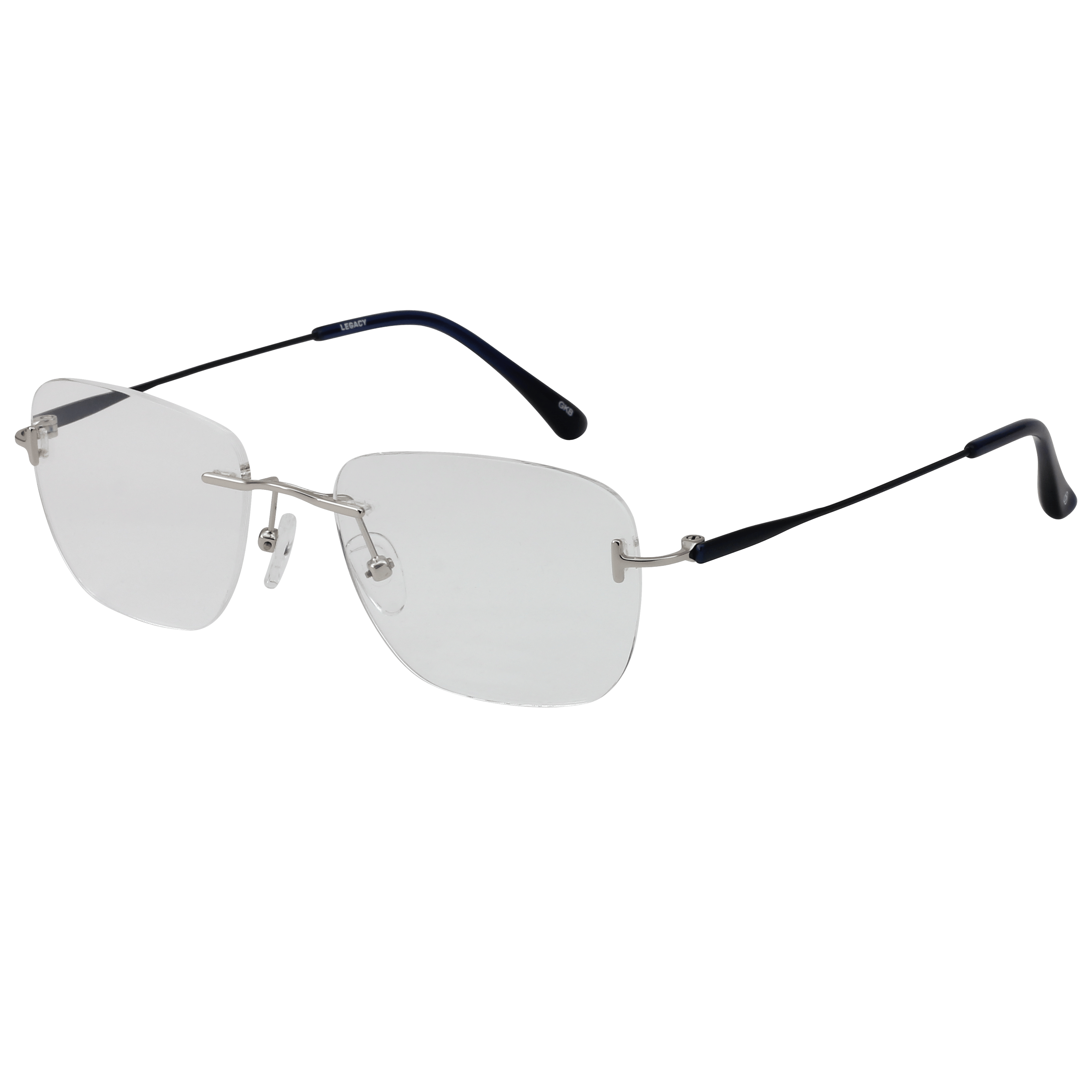 Inspira 0819D Frame Silver Male RimLess Metal — Silver frame