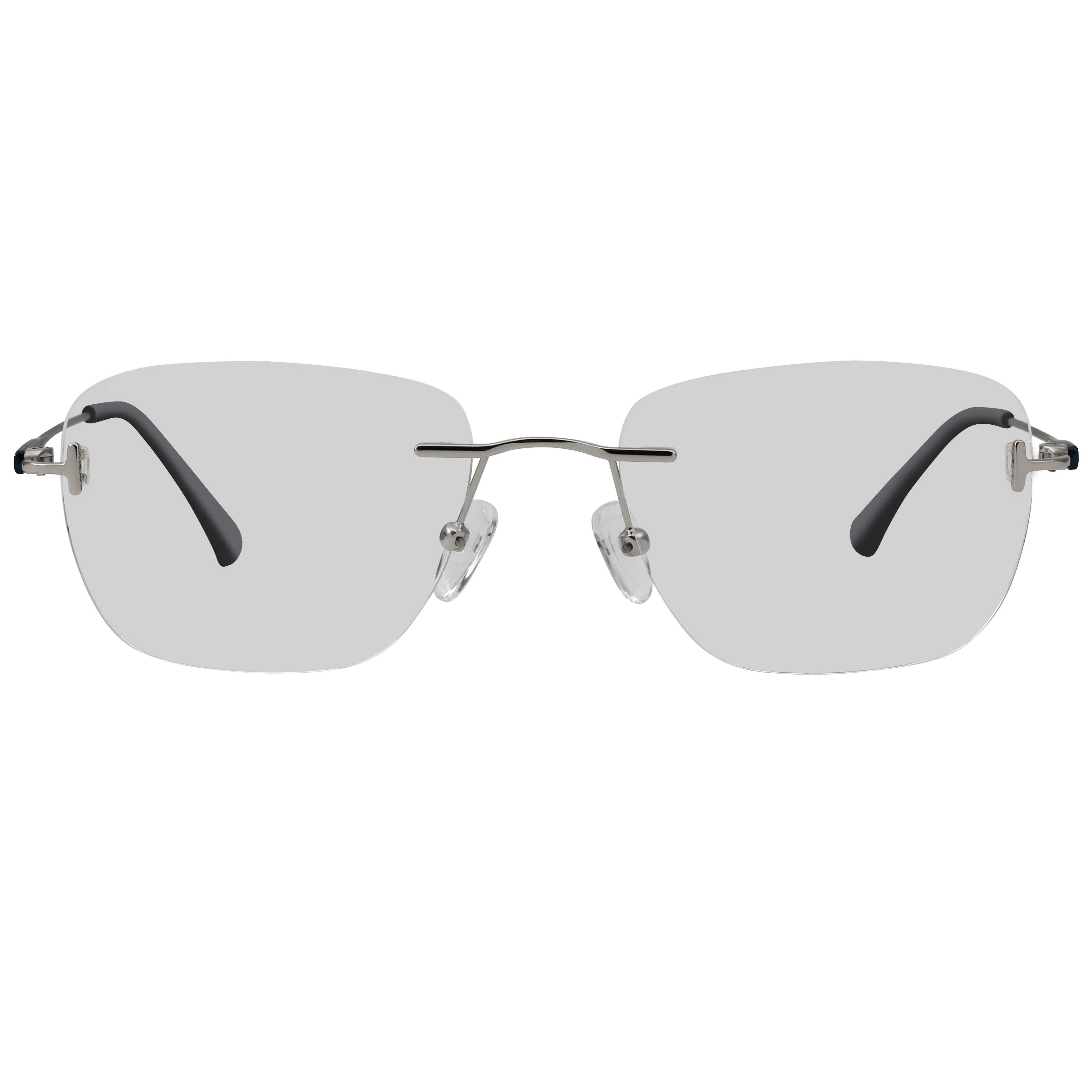 Inspira 0819D Frame Silver Male RimLess Metal Frame — Silver frame — view 2