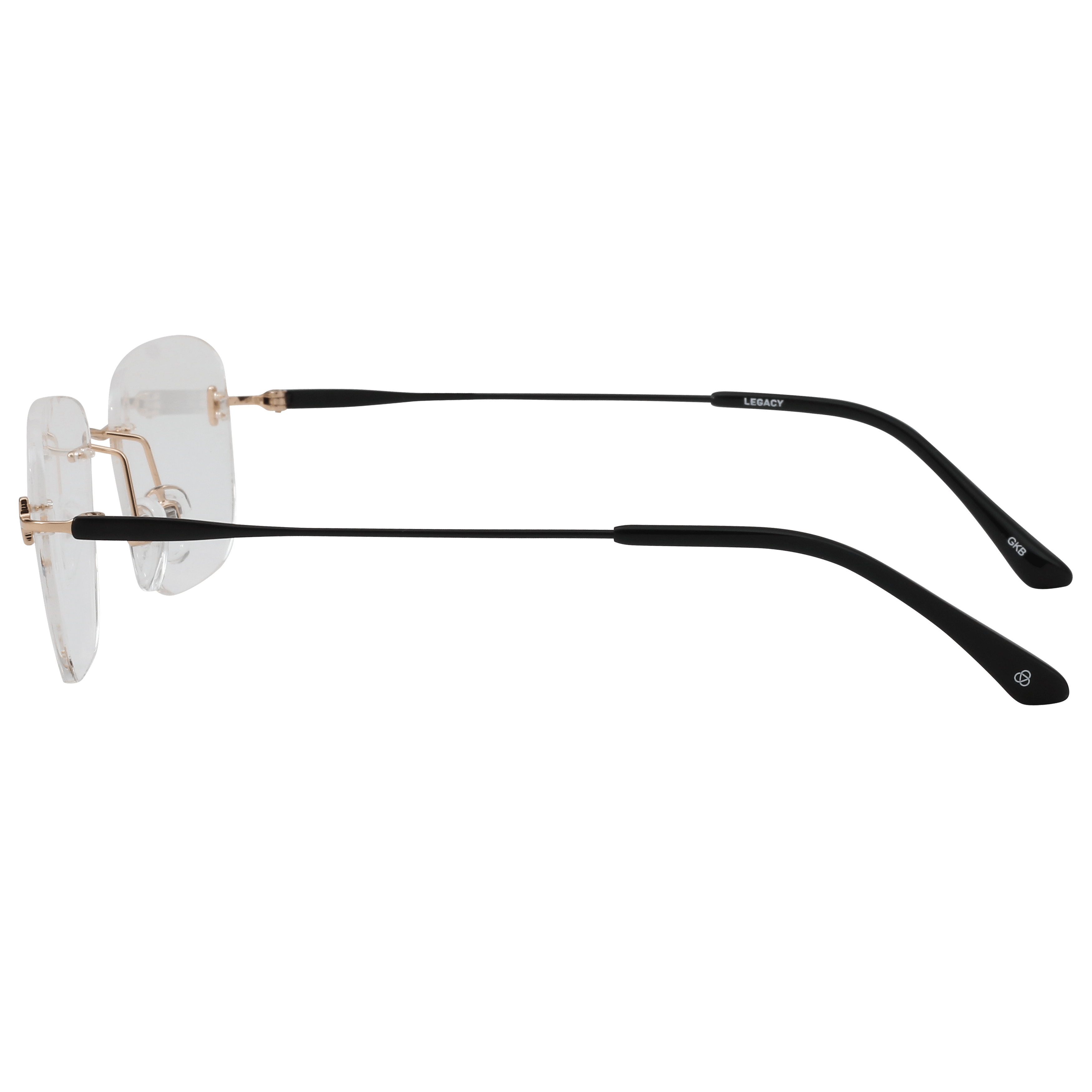 Inspira 0819D Frame Gold Male RimLess Metal Frame — Gold frame — view 3