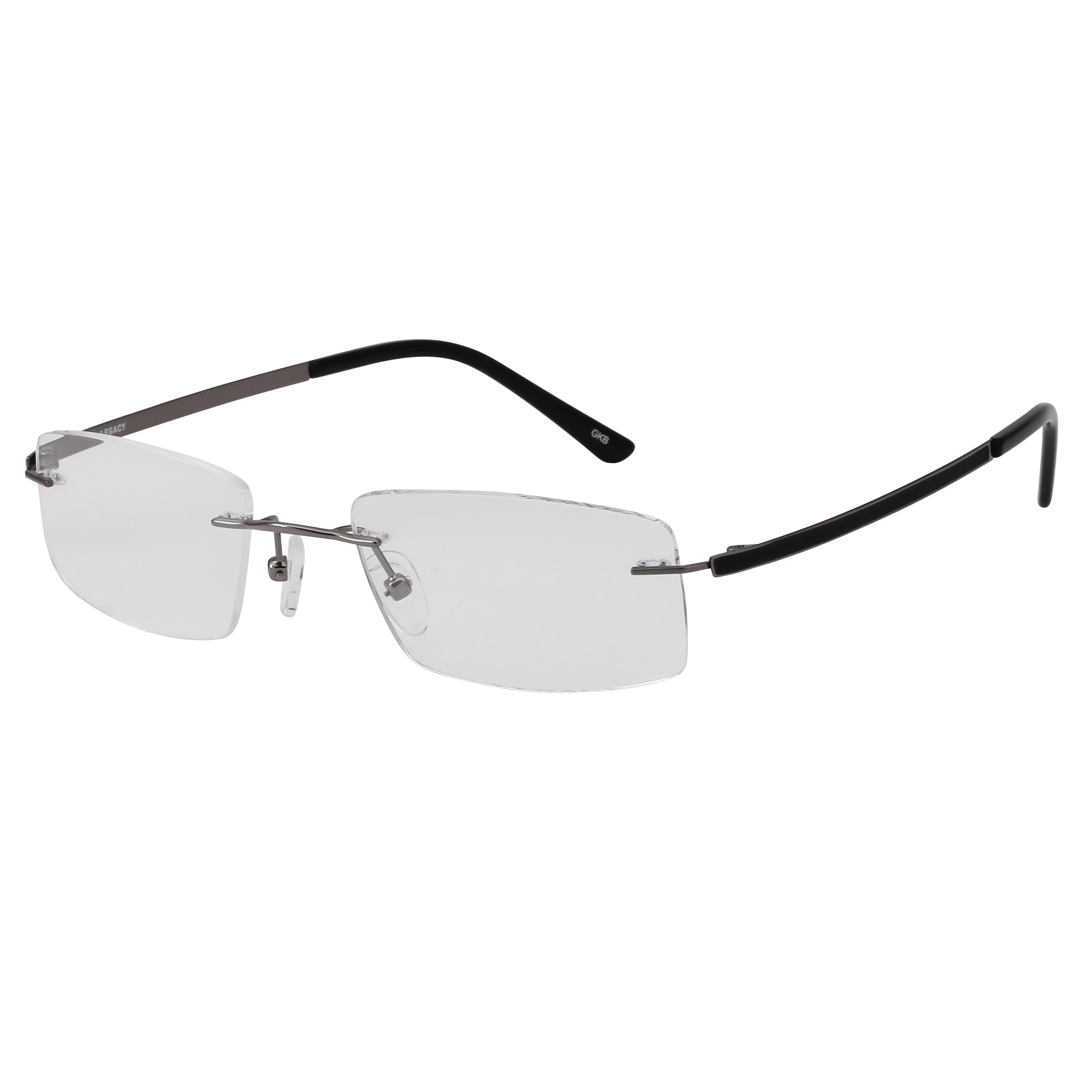 Inspira L6504 Frame Gun Metal Male RimLess Metal — Gun Metal frame