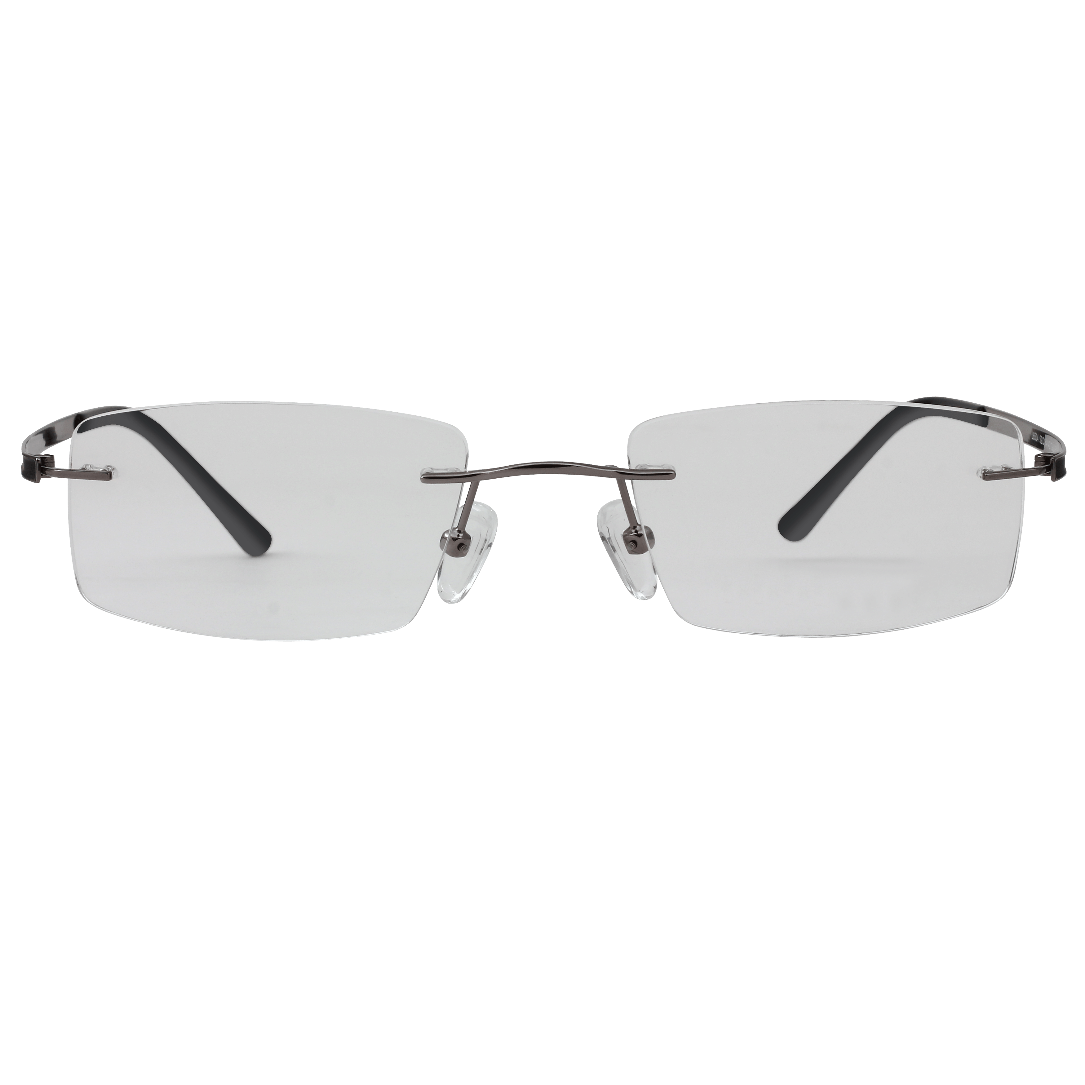 Inspira L6504 Frame Gun Metal Male RimLess Metal Frame — Gun Metal frame — view 2