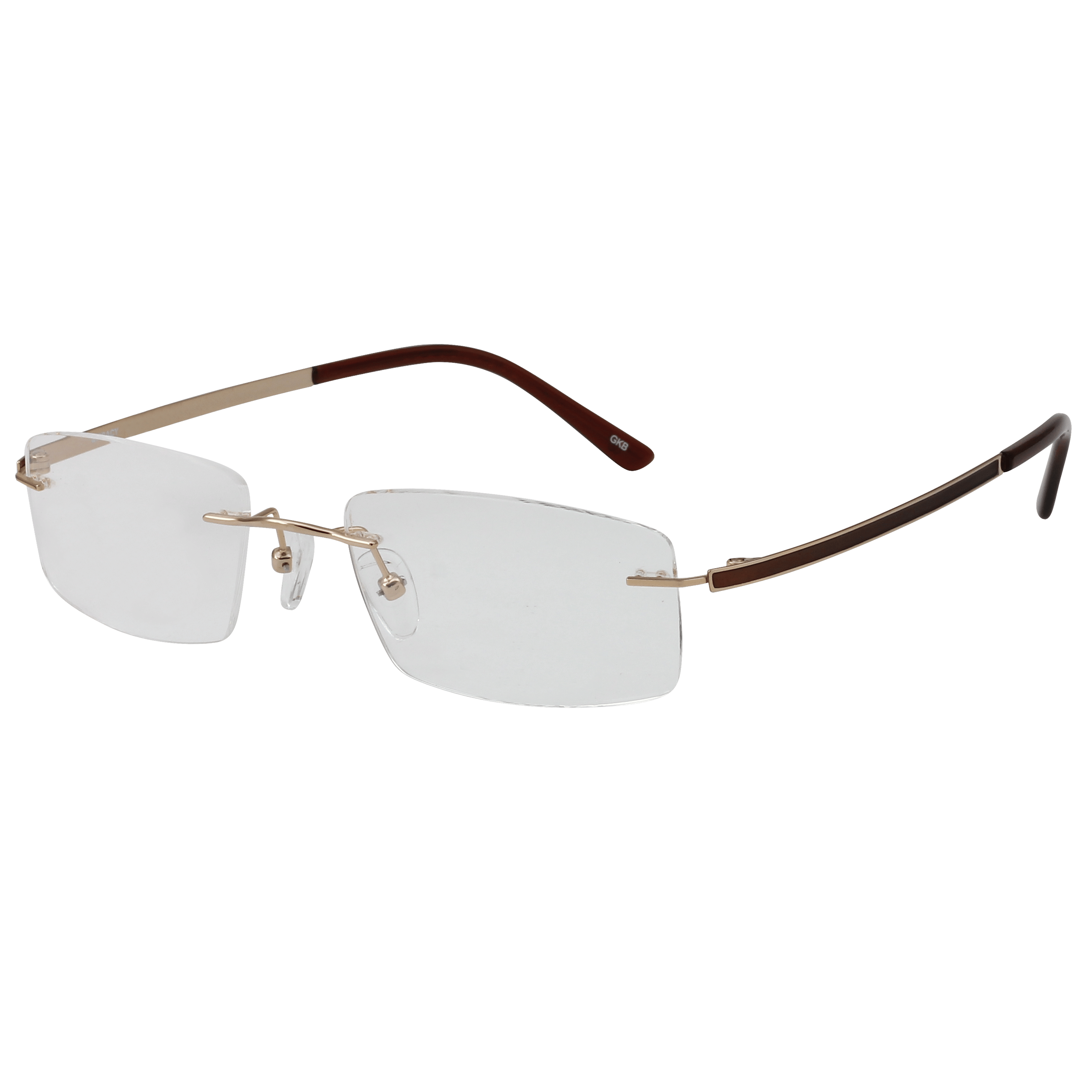 Inspira L6504 Frame Gold Male RimLess Metal — Gold frame