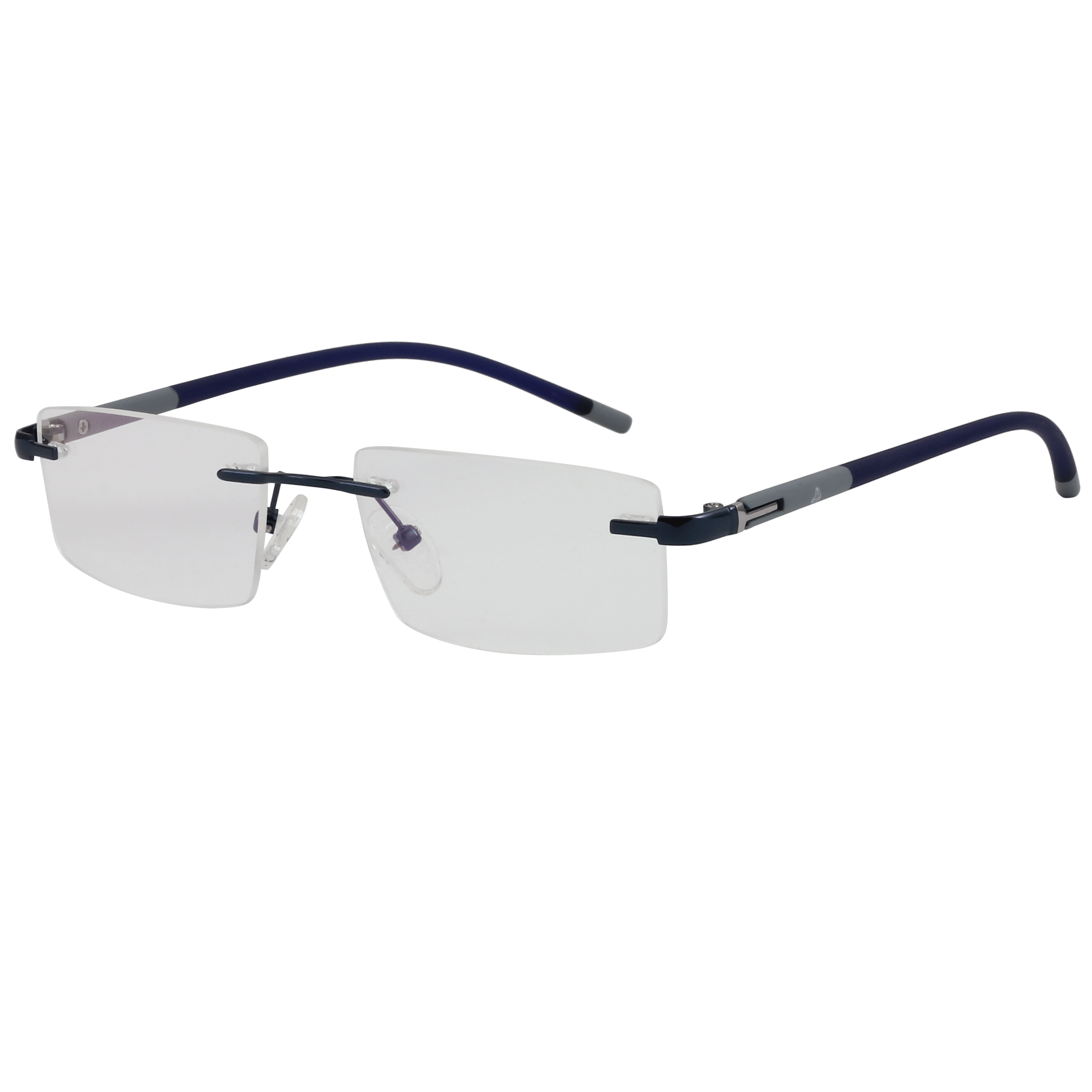 Inspira A2102 Frame Blue Unisex RimLess Rubber — Black frame