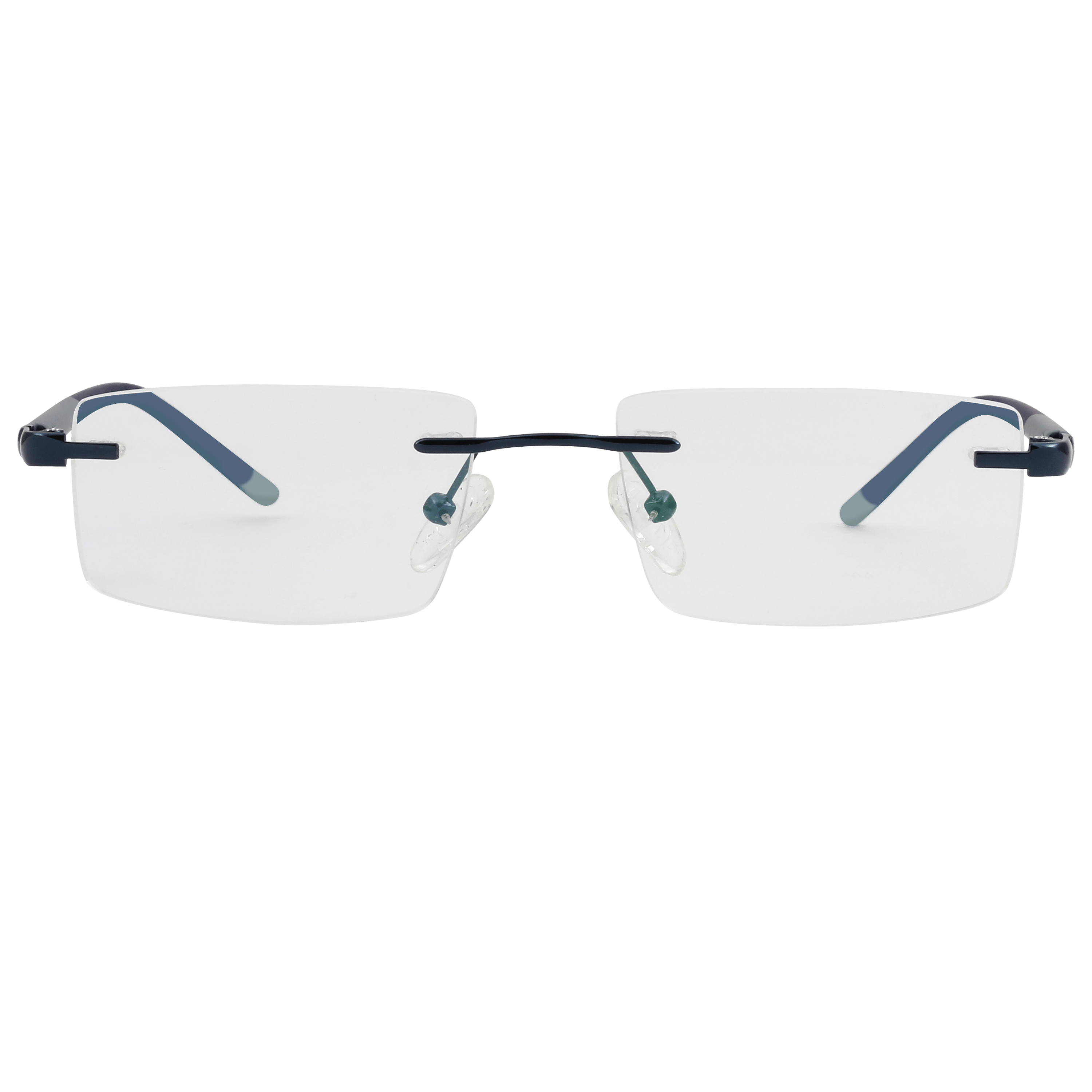 Inspira A2102 Frame Blue Unisex RimLess Rubber — Black frame