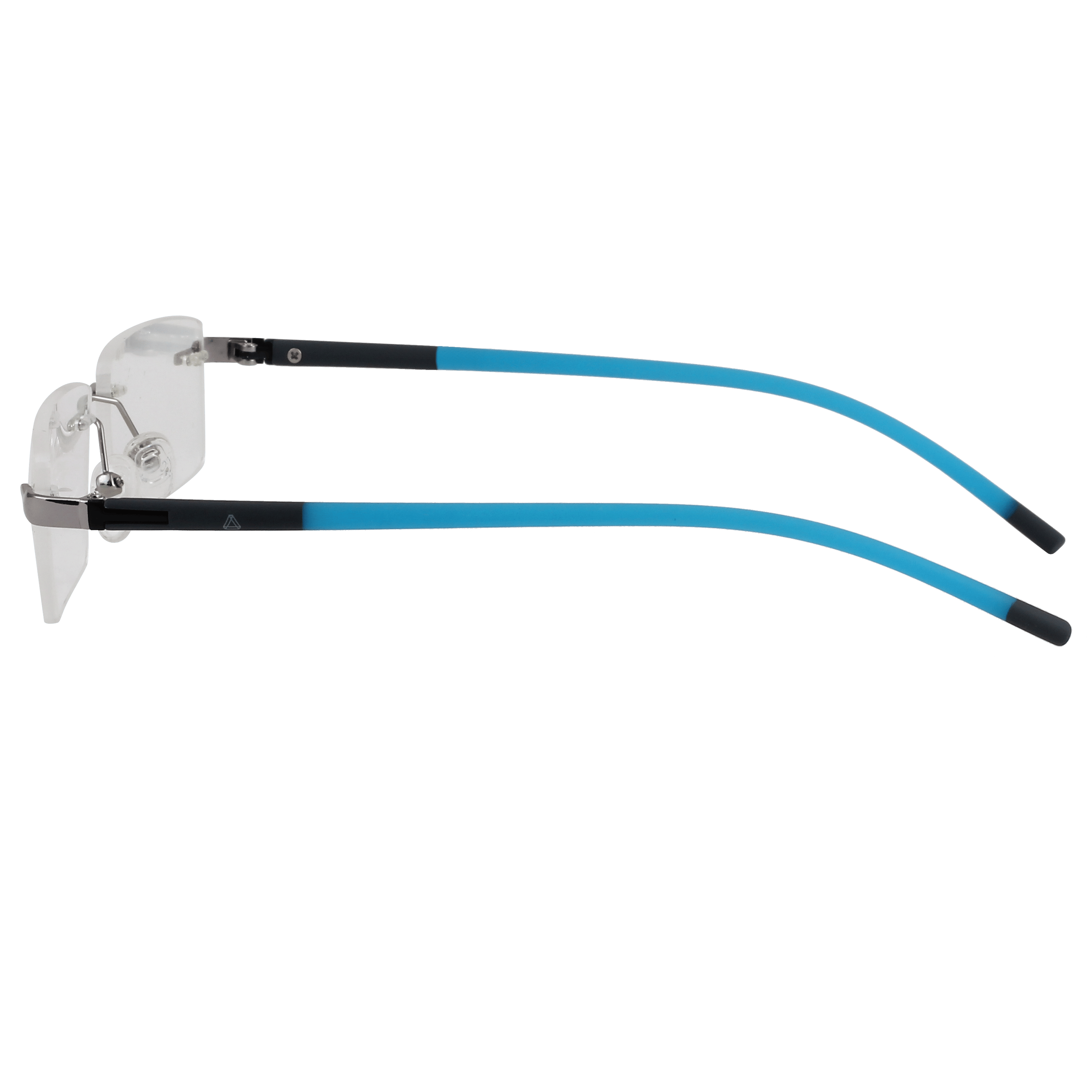 Inspira A2102 Frame Silver Unisex RimLess Rubber Frame — Silver frame — view 3