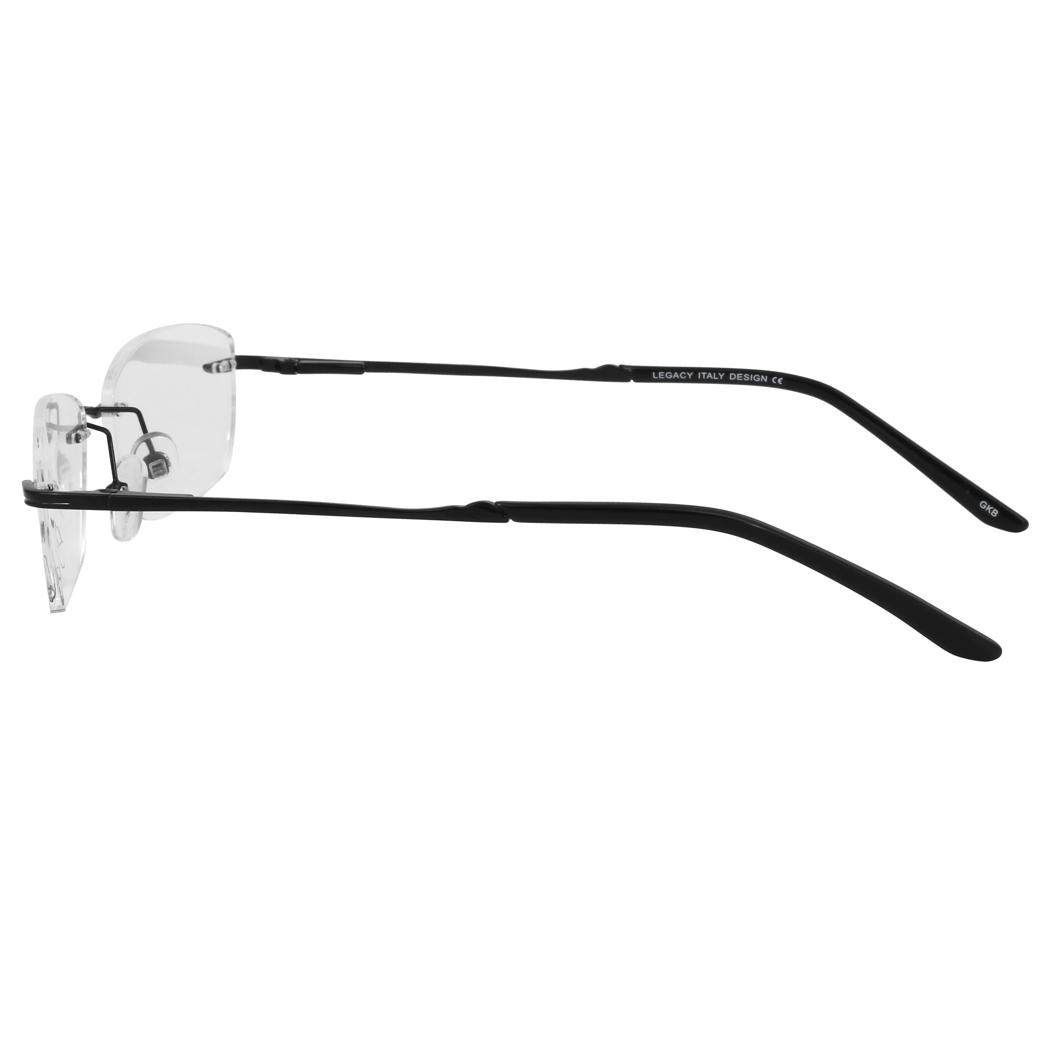 Inspira 8915N Frame Black Female RimLess Metal Frame — view 3