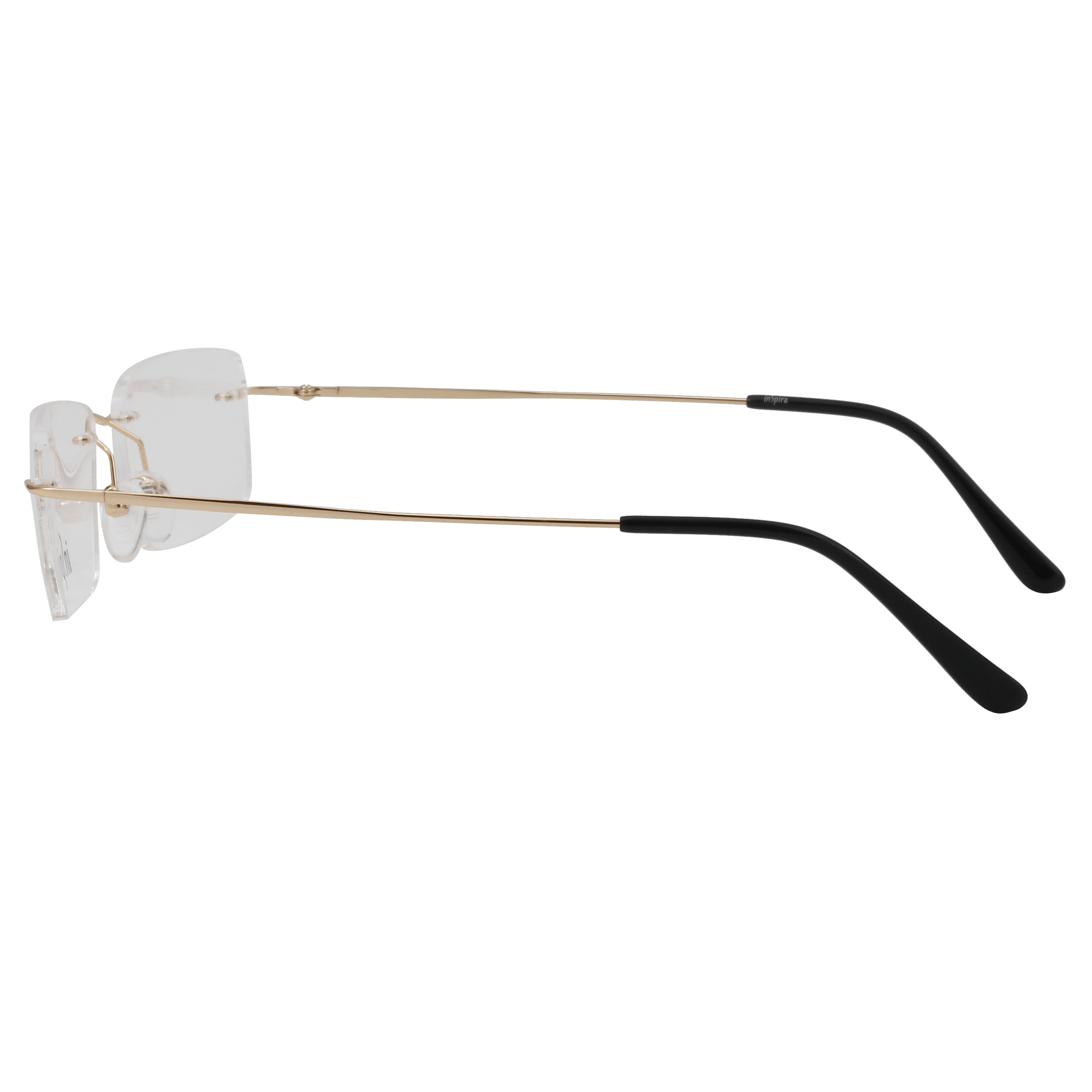 Inspira 6546 Frame Gold Unisex RimLess Metal Frame — Gold frame — view 3